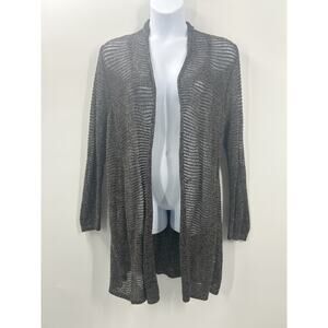 Eileen Fisher Open Knit Metallic Cardigan Sweater 2X NWT New